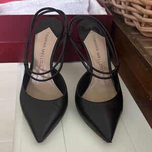 Tamara Mellon Black Strappy Heels